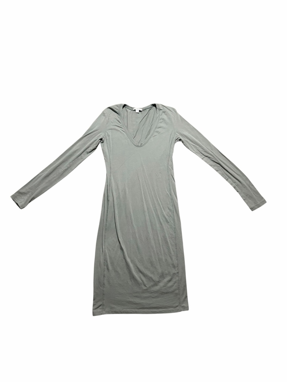 James Perse Long Sleeve V-Neck Jersey Dress Size 1 (XS/S)